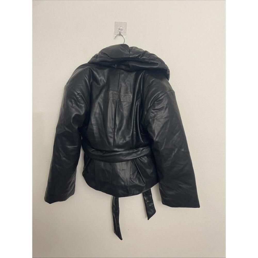 Revolve Rotate Belted Puffer Jacket black size 32 NWT $520msrp - Picture 12 of 12